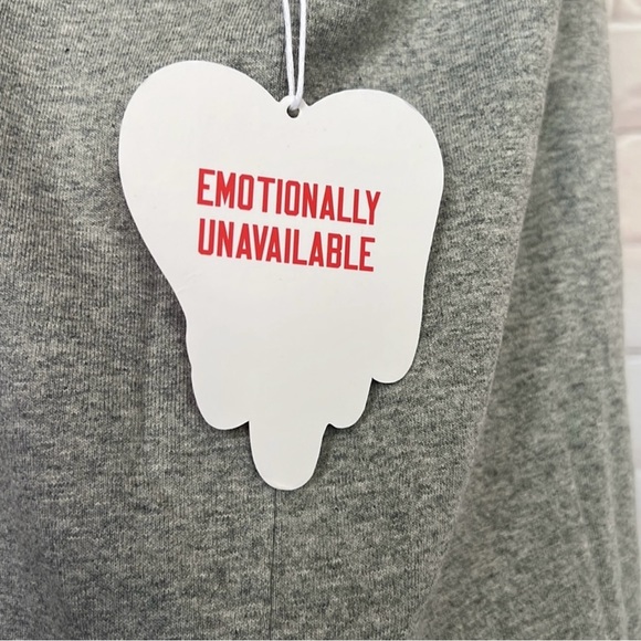 Emotionally Unavailable EU VALENTINE TEE Shirt Grey NWT - Picture 11 of 12